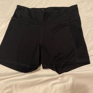 black all in motion active shorts size M fairly worn